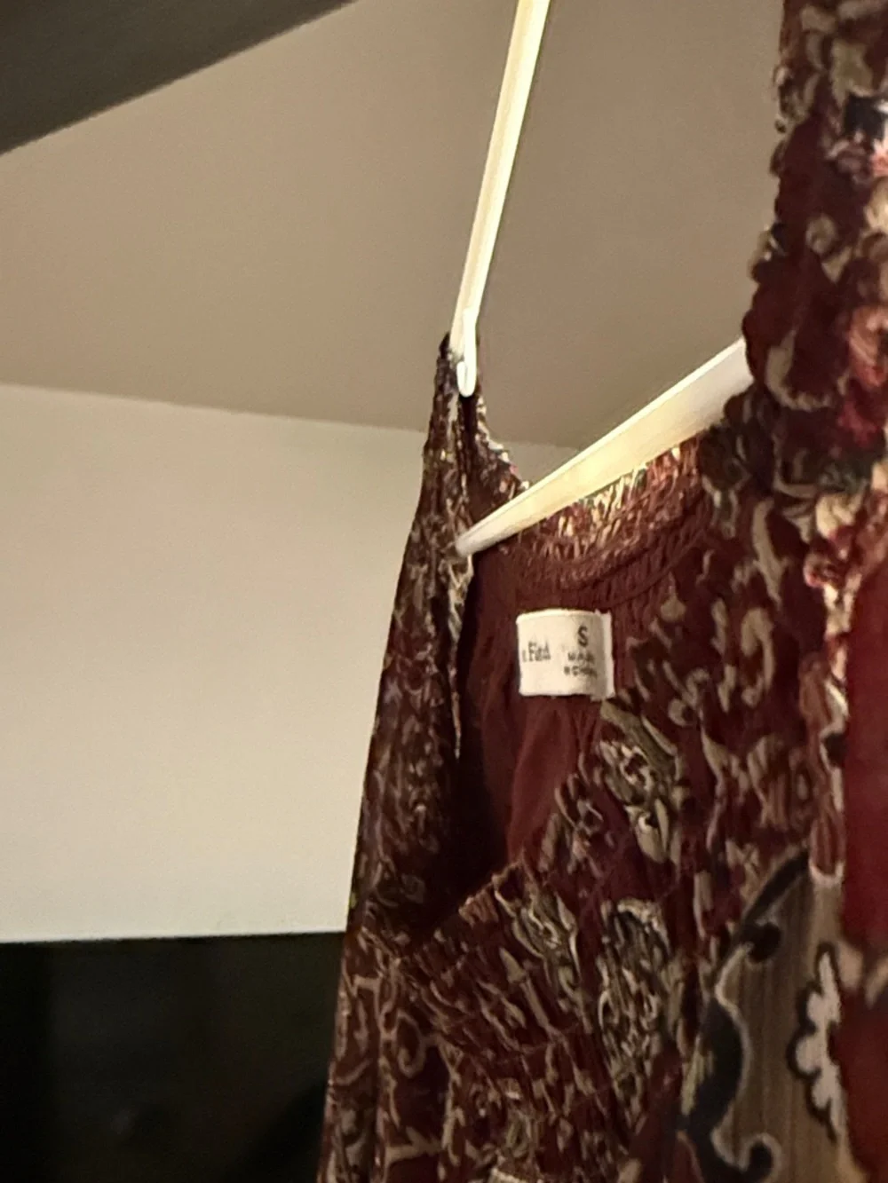Abercrombie & Fitch Maroon Paisley Maxi Dress